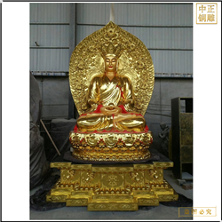 鑄銅關公 盤腿坐地藏王菩薩制作廠家