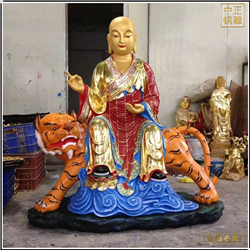 鑄銅關公 騎虎地藏王銅佛像