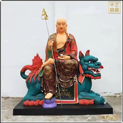 鑄銅關公 騎坐騎地藏王銅像定制