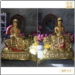 鑄銅關公 2.5米文殊普賢坐像銅佛像