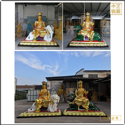 鑄銅關公 2.35米文殊普賢菩薩銅佛像