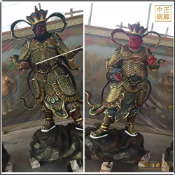 鑄銅關公 廠家批發銅雕四大天王佛像