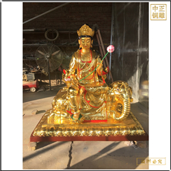 鑄銅關公 文殊普賢菩薩雕塑廠家