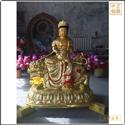 鑄銅關公 文殊普賢銅佛像生產廠家