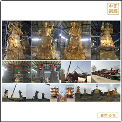 鑄銅關(guān)公 寺廟鑄銅四大天王佛像鑄造廠