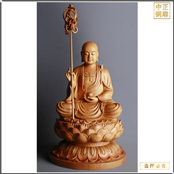 鑄銅關(guān)公 貼金地藏王菩薩銅像批發(fā)廠