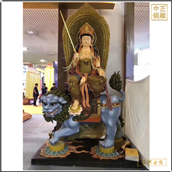 鑄銅關(guān)公 定做文殊普賢雕塑廠家