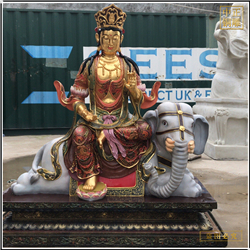 鑄銅關(guān)公 坐像文殊普賢銅佛像