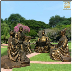 鑄銅關公 校園草坪孔子教學銅像擺件