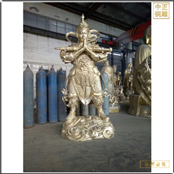 鑄銅關公 大型純銅寺廟韋馱銅佛像