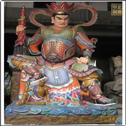 鑄銅關公 供應寺廟供奉四大天王造像