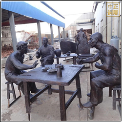 鑄銅關(guān)公 聊天人物雕塑價格