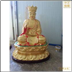 鑄銅關(guān)公 坐蓮花地藏王銅佛像價格