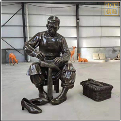 鑄銅關(guān)公 街道補鞋人物銅雕塑