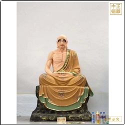 鑄銅關(guān)公 極彩十八羅漢銅佛像廠家