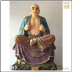 鑄銅關公 貼金十八羅漢銅佛像