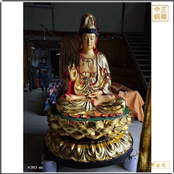 貼金觀音銅佛像鑄造廠