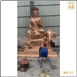 大型文殊普賢銅像鑄造廠