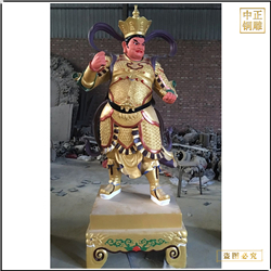 鑄銅關公 銅雕四大天王佛像擺件