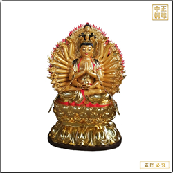 鑄銅關公 鑄銅立式千手觀音佛像雕塑