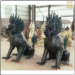 鑄銅關公 1.6米銅麒麟定制