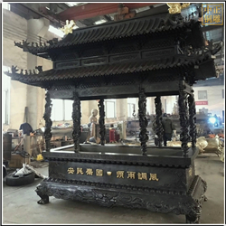 鑄銅關公 大型銅香爐定制