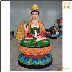 鑄銅關公 坐像觀音菩薩雕塑