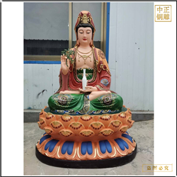 鑄銅關公 坐像觀音菩薩銅雕塑定制