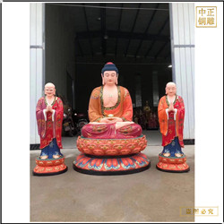 鑄銅關公 大型彩繪釋迦牟尼佛銅像