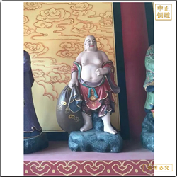 鑄銅關(guān)公 彩繪十八羅漢佛像定制