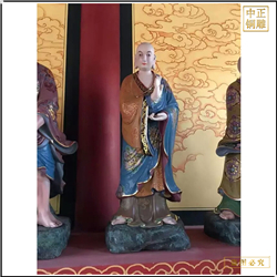 鑄銅關(guān)公 定制供奉寺廟十八尊者佛像