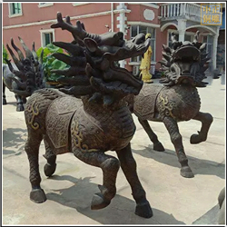 鑄銅關(guān)公 大型室外銅麒麟雕塑
