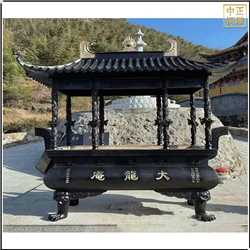 鑄銅關(guān)公 仿銅長形銅香爐