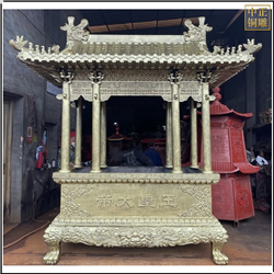 鑄銅關公 寺廟門前銅香爐鑄造