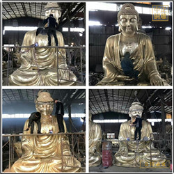 鑄銅關公 彩繪釋迦牟尼佛塑像鑄造