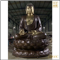 鑄銅關公 廠家供應坐像釋迦牟尼佛銅像