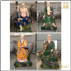 鑄銅關(guān)公 貼金十八羅漢佛像鑄造