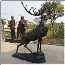 鑄銅關(guān)公 1.8米銅鹿雕塑鑄造