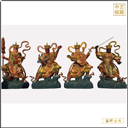 鑄銅關(guān)公 大型銅雕四大天王佛像定制廠