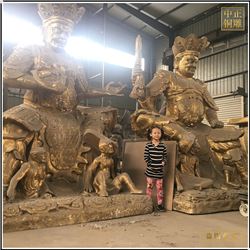 鑄銅關(guān)公 大型銅雕四大天王佛像價錢