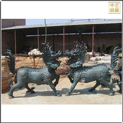 鑄銅關(guān)公 園林景觀銅麒麟