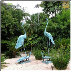 鑄銅關(guān)公 仙鶴銅雕塑鑄造