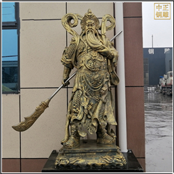 鑄銅關公 2米站像拿刀關公銅像