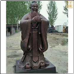 鑄銅關公 站像孔子銅雕