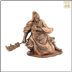 鑄銅關公 小型關公雕塑擺件